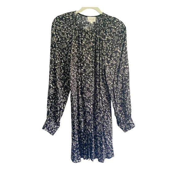 Sézane Merry Dress in Black & Ecru Floral Print - Picture 10 of 15